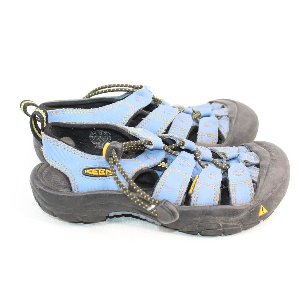 KEEN Hiking Trail Outdoor Waterproof Blue Fabric Strap Toggle Sandal #124 - Picture 4 of 9